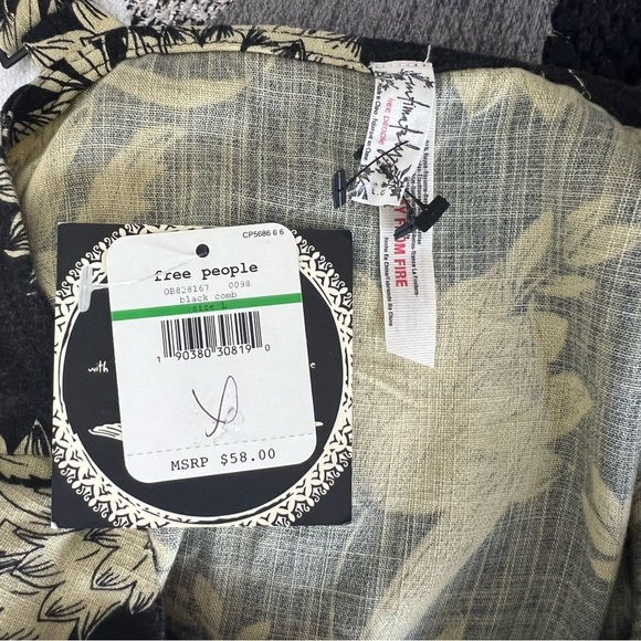 NWT Free People Pippa Printed V-Wire Thong Bodysuit - Picture 5 of 7